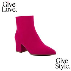 in stock Pink Ankle-high Heels For Fall, Pink Ankle Booties For Spring, Spring Party Pink Booties, Pink Ankle Boot Heels For Fall, Pink Block Heel For Fall, Pink Round Toe Booties For Fall, Pink Pointed Toe Booties For Fall, Pink Block Heel Heels For Fall, Pink Block Heel Shoes For Fall