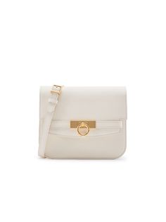 Unlocked Box Flap Bag in Cream | Parisa Wang Classic White Bag With Cc Turnlock Closure, Elegant White Shoulder Bag With Cc Turnlock Closure, Classic Flap Bag With Cc Turnlock Closure, Classic Rectangular Flap Bag For Everyday Luxury, Classic White Flap Bag, White Top Handle Shoulder Bag With Turn-lock Closure, Timeless White Flap Bag With Detachable Strap, Timeless Evening Flap Bag With Cc Turnlock Closure, Elegant Evening Bags With Cc Turnlock Closure