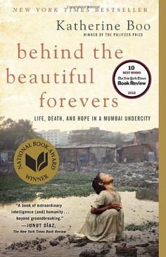 a book cover for behind the beautiful forevers