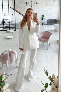 This Womens Suits item by MoraBrand has 65 favorites from Etsy shoppers. Ships from Ukraine. Listed on Apr 17, 2023 Shawl Lapel Suit, Women Pants Suit, Bridal Pant Suit, Formal Pantsuit, Pantsuit For Women, Bridal Pants, White Pantsuit, Women Suits Wedding, Pant Suits For Women