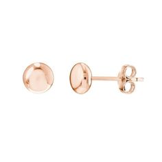 Enhance your jewelry collection with these 14k rose gold earrings. The 5.5mm flat round pebble post design adds a touch of elegance and femininity. Pebble Design, Gold Jewelry Earrings, Bridal Engagement Rings, Natural Diamond Engagement Ring, Silver Anklets, Silver Pendants, Post Design, Rose Gold Earrings, Diamond Earrings Studs