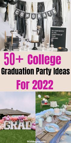 50+ College Graduation Party Ideas You Will Want to Recreate For Your Grad Party Guy College Graduation Party Ideas, College Graduation Ideas Party, 2023 College Graduation Party Ideas, Rooftop Graduation Party, Grad School Graduation Party Ideas, College Graduation Party Backdrop, Graduation Party Decor 2023, Graduation/18th Birthday Party Ideas, College Masters Graduation Party Ideas