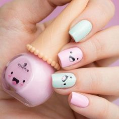 Party Nail Design, Kids Nail Designs, Pretty Nail Designs, Pretty Nail Art Designs, Nails Only, Kawaii Nails, Pretty Nail Art