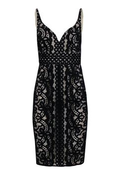 Current Boutique-Lover - Sleeveless Black Illusion Lace Midi Dress Sz 6 V-neck Lace Dress With Lace Closure, Black Dress With Lace Back And Sweetheart Neckline, Sleeveless Dress With Lace Closure For Date Night, Sleeveless Lace Closure Dress For Date Night, V-neck Lace Dress With Lace Trim For Night Out, Black Sweetheart Neckline Dress With Lace Back, Scalloped Lace Dress With Sweetheart Neckline For Night Out, Black V-neck Scalloped Lace Dress, Black V-neck Lace Dress With Scalloped Lace