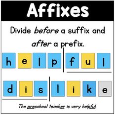 a poster with words that say diffxes and the words below it are in different colors