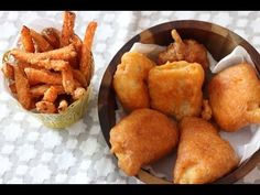 some fried food is sitting on a table