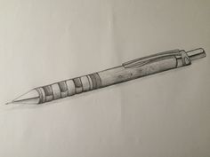 a pencil drawing of a pen on paper