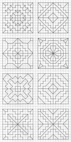 the pattern is shown in black and white