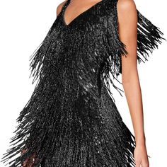 Condition: New Never Worn Or Tried On Originally Purchased For $70 Size: Medium Color: Black Occasion: Concerts, Parties, Events Keywords: Black Fridge Dress, Size Medium, Never Worn, Taylor Swift Concert Outfit, Stylish Dress, Event Attire, Concert Wear, Trendy Dress The Glamorous Design Of Our Sleeveless Sequins Dress With Feather Will Take You From Bars To Parties. Cut From Plush Black Stretch Velvet, This Mini Dress Has A Simple Rounded Neckline And Lets The Dramatic Feathered Hem Do The Tal Black Fridge, Taylor Swift Concert Outfit, Event Attire, Flapper 1920s, Concert Wear, Dress Event, Swift Concert, Fringe Mini Dress, Sequins Dress