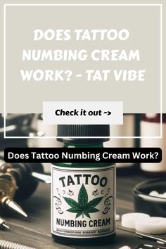 a tattoo cream bottle sitting on top of a table