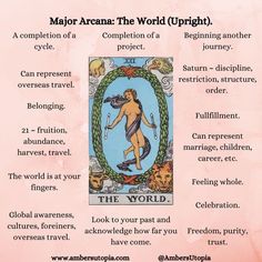 an image of a tarot card with the words major areas