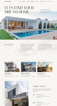 the homepage design for this real estate is very clean and well - organized, it's easy to use