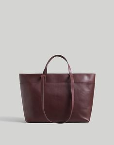 The Zip-Top Essential Tote in Leather Madewell Tote, Madewell Transport Tote, Chocolate Raisins, Brown Leather Tote Bag, Madewell Bags, 2023 Wishlist, Work Tote Bag, Bag Women Fashion, Brown Leather Totes