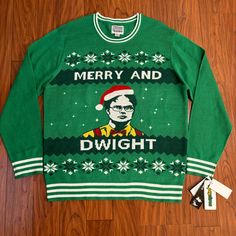 Size Xl New With Tags Dwight Schrute From The Office Excellent Condition Dwight Christmas, Ugly Christmas Sweater Cat, Diy Christmas Sweater, Best Ugly Christmas Sweater, Diy Ugly Christmas Sweater, Elf Sweater, Chunky Sweater Cardigan, Ugly Holiday Sweater, Christmas Pullover