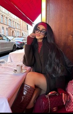 Hot October Outfit, Fall Outfits Chic Classy, Trendy Fancy Outfits, Winter Formal Party Outfit, Fall Outfits Elegant Chic, Fall Glam Photoshoot, Red Boots Winter Outfit, Winter Fashion Night Out, Fancy Comfy Outfits