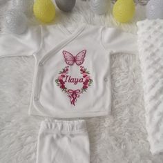 Customized Coming Home Outfit Clothing Sets With Embroidery Personalized Custom Name for Newborn Princess Baby Girl 11 Pieces - Etsy White Cotton Birthday Set, White Cotton Gift Sets, White Cotton Sets With Machine Embroidery, Pink Cotton Sets For Gifts, Customizable Cotton Sets For Baptism, White Embroidered Gift Sets, Cute White First Birthday Sets, Customizable White Sets For Birthday, Customizable White Gift Sets