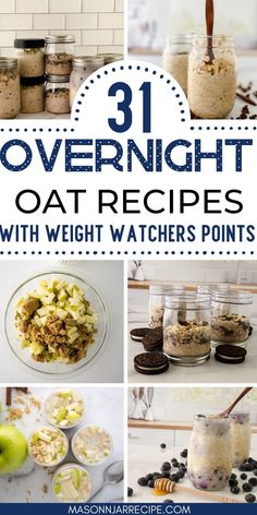 overnight oatmeal recipes with weight watchers points