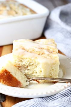 a piece of cake on a plate with a fork