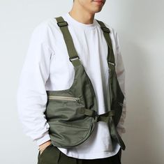 Tokyo Summer Outfits, Fishing Jacket, Tactical Wear, Chic Dress Classy, Vest Designs, Wide Leg Linen Pants, Street Style Outfits Men, Tech Fashion, Kpop Fashion Outfits