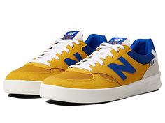 New Balance Numeric 300 - Shoes : Yellow/Royal : Make a sporty statement wearing the coolest New Balance Numeric 300 Shoes. Textile upper. Fabric lining for utmost comfort. Lace-up closure. Round toe silhouette. Textile outsole. Imported. Measurements: Weight: 13 oz. Measurements: Weight: 13 oz Product measurements were taken using size US Men's 9, Women's 10.5, width Medium. Please note that measurements may vary by size. Weight of footwear is based on a single item, not a pair. Casual Basketball Shoes With Contrast Sole, Sporty Skate Shoes With Removable Insole, Yellow Low-top Running Shoes With Contrast Sole, Sporty Low-top Basketball Shoes With Removable Insole, Sporty Yellow Running Shoes With Contrast Sole, Sporty High-top Sneakers With Removable Insole For Streetwear, Sporty Custom Sneakers With Removable Insole For Sneaker Matching, Casual Low-top Basketball Shoes With Removable Insole, Sporty Slip-on High-top Sneakers With Removable Insole