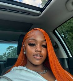 Ginger Side Part, Frontal Wig Hairstyles, Big Box Braids Hairstyles, Birthday Hairstyles, Dyed Hair Inspiration, Pretty Hair Color, Dope Hairstyles, Front Lace Wigs Human Hair, Side Part