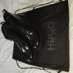 Leather Lace-Up Boots, Never Worn, No Scuffs, Scratches Or Scrapes On Them. Any Questions, Just Ask. Hugo Boss Woman Shoes, Hugo Boss Shoes Women, Hugo Boss Shoes, Boss Shoes, Boss Black, Leather Lace Up Boots, Leather Lace, Lace Up Boots, Leather And Lace