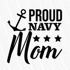 proud navy mom with stars and an anchor