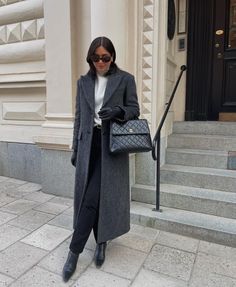 Herringbone Coat, Autumn Fits, Look Older, February 10, Grey Coat, Photoshoot Outfits, Inspiration Style, Looks Style, Fall Winter Outfits