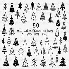 50 christmas trees svg files