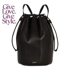 in stock Black Leather-handled Bucket Bag Backpack, Black Functional Leather Backpack With Anti-theft Pocket, Black Leather Backpack With Detachable Handle For On-the-go, Black Leather Backpack With Anti-theft Pocket, Black Rectangular Leather Backpack With Anti-theft Pocket, Black Leather Backpack, Jason Wu, Backpack Straps, Purse Accessories