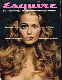 the cover of esqquite magazine with a woman's face and long blonde hair