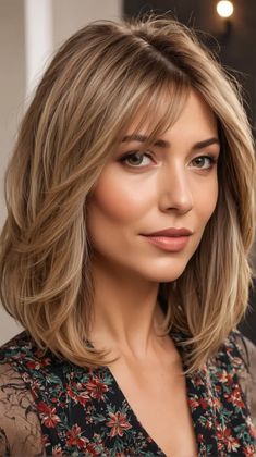 Long Bob Hair Style, Mum Cut Hair, Mid Haircut For Women, Easy Hairstyles For Round Faces, Stylish Haircut For Women, Haircuts For Chubby Faces, Bobbed Hairstyles With Fringe, Chubby Face Haircuts