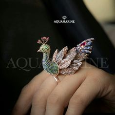 Peacock Jewellery Design, Peacock Jewellery, Peacock Ring, Peacock Jewelry, Neck Pieces Jewelry, Lucky Jewelry, Bridal Jewellery Design