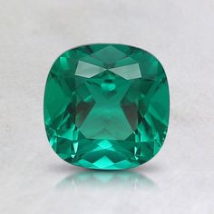 Loose Cushion Lab Created Emerald - 6mm (Setting Price) Brilliant Earth Rings, Lab Created Emerald, Round Sapphire, Green Cushions, Natural Gold, Glass Figurines, Rare Gems