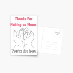 Get my art printed on awesome products. Support me at Redbubble #RBandME: https://www.redbubble.com/i/postcard/Thanks-for-Making-us-Moms-by-RulesofContempt/167369325.V7PMD?asc=u