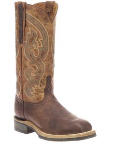 Lucchese Women's Chocolate & Peanut Ruth Cowhide Leather Western Boot - Square Toe , Chocolate Brown Oiled Leather Boots For Western-themed Events, Western Brown Bridle Leather Boots, Western Style Hand Tooled Leather Boots, Western Leather Boots For Formal Occasions, Round Toe Calf Leather Ranch Boots, Leather Boots With Goodyear Welt And Square Toe, Calf Leather Boots With Round Toe For Ranch, Leather Almond Toe Boots For Ranch, Leather Boots With Almond Toe For Ranch