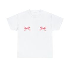 🎀 Pink Bow Cotton Tee 🎀 Product Details: 🗡 100% cotton  🗡 Tear-away label 🗡 Runs true to size White Y2k Short Sleeve T-shirt, Y2k Style White T-shirt With Short Sleeves, Y2k Style White Short Sleeve T-shirt, White Short Sleeve Y2k T-shirt, Y2k Short Sleeve Cotton Shirt, White Y2k Shirt For Streetwear, White Y2k Style Shirt For Streetwear, Y2k Cotton T-shirt With Logo Print, Y2k Short Sleeve Shirt With Logo Print