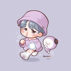 Taehyung Fanart, Kawaii Illustration, Bts Wallpaper Lyrics, Cute Cartoon Images, Cute Pastel Wallpaper, Bts Girl, Anime Baby