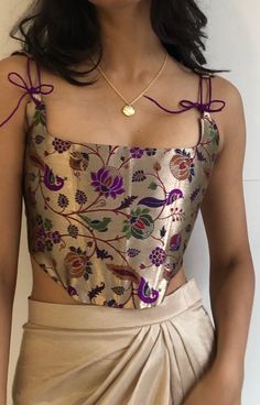 Aesthetic Corset, Structured Corset, Trendy Outfits Indian, Lehenga Designs Simple, Latest Model Blouse Designs, Fashionable Saree Blouse Designs, Desi Fashion Casual, Elegant Blouse Designs, Traditional Indian Outfits