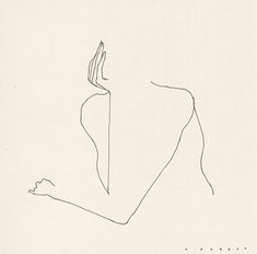 a black and white drawing of a woman's body