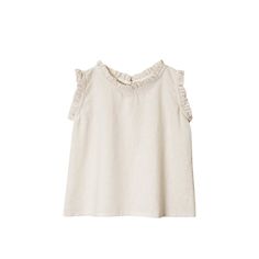 Ruffle Neck Tank – Go Gently Nation Beige Cotton Top With Ruffled Collar, Beige Cotton Tops With Ruffled Collar, Beige Cotton Ruffle Tops, Beige Cotton Tops With Ruffles, Cream Cotton Tops With Ruffles, Cream Cotton Ruffle Sleeve Tops, Summer Linen Top With Ruffled Collar, Beige Cotton Ruffle Sleeve Blouse, Cut Hoodies