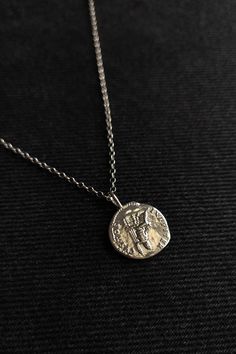 This necklace is composed of sterling silver 925 chain and ancient roman spinner coin pendant, a very durable and fashionable piece that compliments any outfit. Perfect gift for him! ✺Chain width: 2 mm ✺Pendant length: 0.8 inch / 2 cm Available in various lengths. Measure your desired length and order accordingly. How to find the perfect length for you: ❉ Use a soft measuring tape or a string to mark where you would like the necklace to hang ❉ Then measure the string's length with a ruller If yo Roman Necklace, Silver Coin Necklace, Ancient Roman Coins, Gold Coin Necklace, Roman Coins, Perfect Gift For Him, Necklace For Men, Silver Coin, Mens Pendant