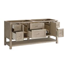 James Martin Breckenridge 72" Double Vanity - Luxe Bathroom Vanities Storage For Towels, Bamboo Organizer, Whitewashed Oak, Vanity Display, Oak Bathroom Vanity, The Clean Look, Bathroom Vanities Without Tops, Mission Furniture, James Martin Vanity