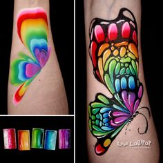 Butterfly Inspiration, Cheek Art, Girl Face Painting, Face Painting Tutorials, Face Paint Kit, Airbrush Tattoo, Face Paints, Butterfly Face, Face Painting Easy