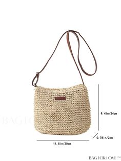 BagForLove - Stylish Straw Bag with a Minimalist Design Product Description Color Beige Type Straw Bag Bag Size Medium Strap Type Double Handle Pattern Type Plain Closure Type Zipper Style Minimalist Material Straw Size Chart INCH CM Strap Length Bag Length Bag Width Bag Height 46.5 inch 11.8 inch 0.8 inch 9.4 inch Strap Length Bag Length Bag Width Bag Height 118 cm 30 cm 2 cm 24 cm Details Pictures Similar Products h2 { text-align: center; } /* æ¢è¡ */ li{ white-space: normal; word-break: bre Crochet Bags Purses, Straw Tote, Tapestry Crochet, Knitting Accessories, Style Minimalist, Bag Bag, Crochet Tutorial, Crochet Bag, Straw Bag