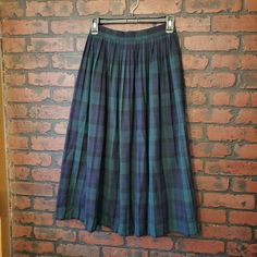 Plaid Wool Skirt, Makeup Clothes, Wool Skirt, Fashion Board, Navy Green, Wool Skirts, Plaid Skirts, Green Plaid, Wool Plaid