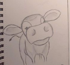 a drawing of a cow is shown in this image