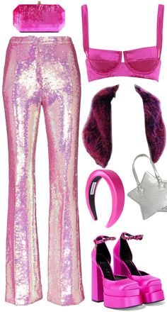 Disco Pink Outfit, Pink Disco Outfit Ideas, 80s Disco Party Outfit Women, Pink 70s Outfit, Pink 80s Outfit, Pink Disco Outfit, Disco Party Outfit Women, 80s Disco Party Outfit, Retro Disco Outfit