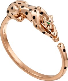 Panthère de Cartier braceletPink gold, tsavorite garnets, onyx Panther Bracelet, Wild Jewelry, Cartier Panther, Bracelet Cartier, Geek Jewelry, Bullet Jewelry, Bracelet Rose Gold, Designer Bracelets, Cartier Panthere