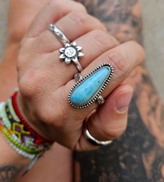 Stackable Turquoise Jewelry For Festivals, Bohemian Adjustable Stackable Turquoise Ring, Adjustable Stackable Bohemian Turquoise Ring, Bohemian Stackable Blue Turquoise Ring, Bohemian Blue Stackable Turquoise Ring, Bohemian Stackable Healing Jewelry, Bohemian Stackable Jewelry For Healing, Bohemian Blue Crystal Sterling Silver Ring, Bohemian Blue Crystal Ring In Sterling Silver